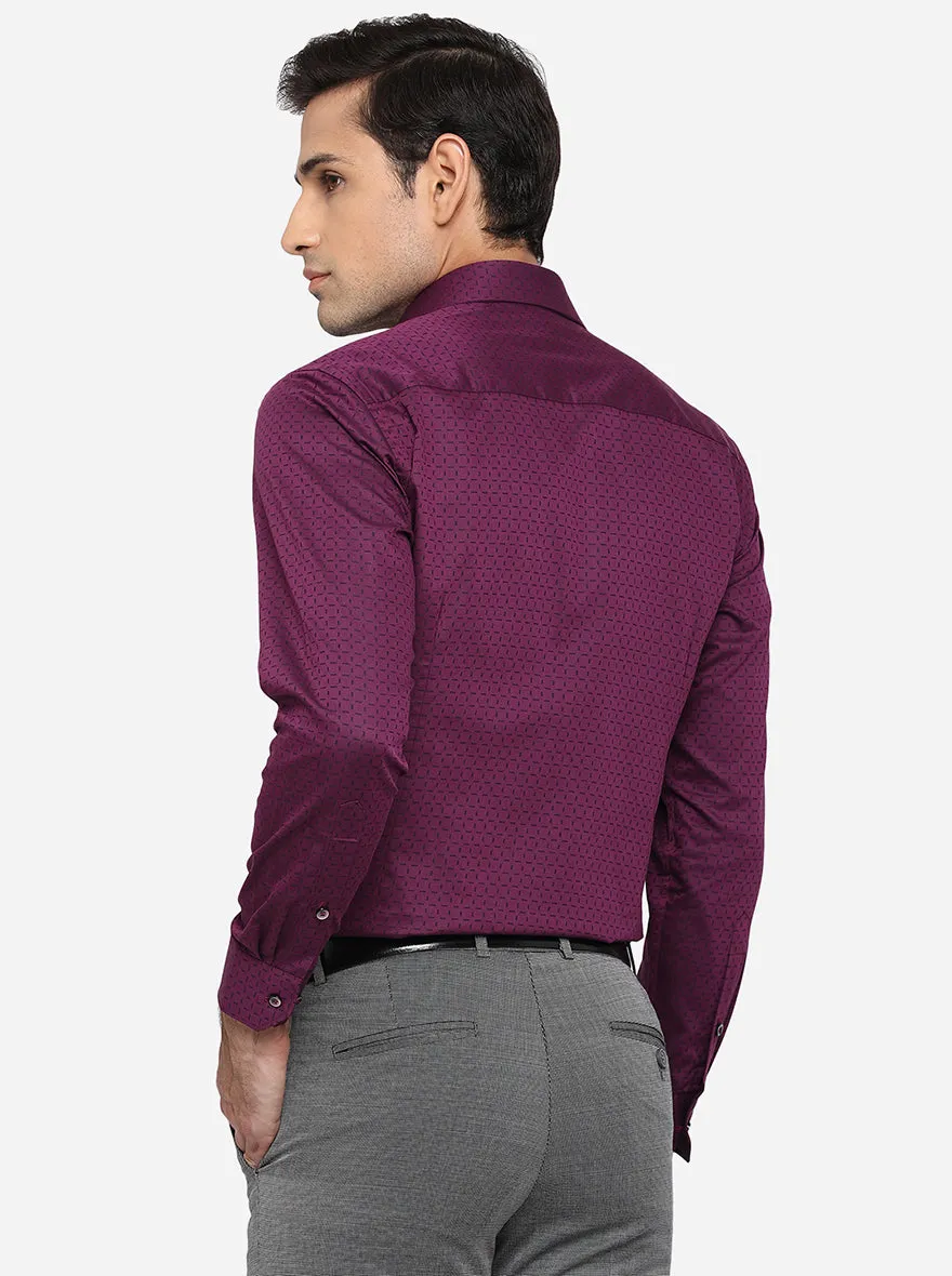 Purple Dobby Slim Fit Formal Shirt | Greenfibre