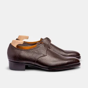 Raj Singhs Handcrafted Single Eyelet Derby in Brown Italian Leather