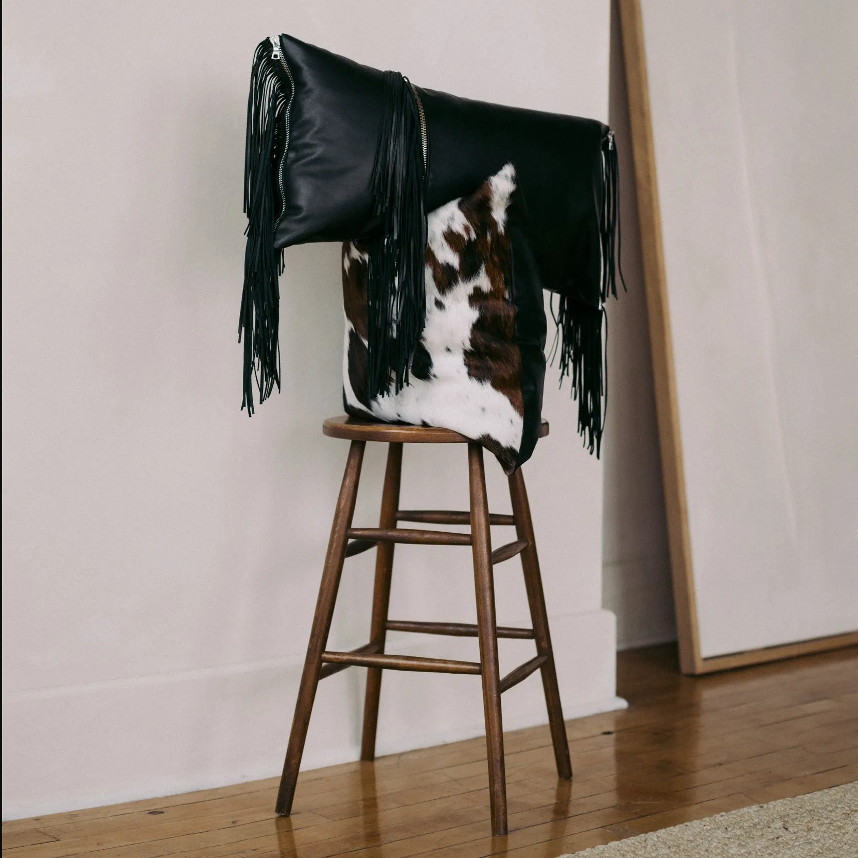 Removable Fringed Pillow