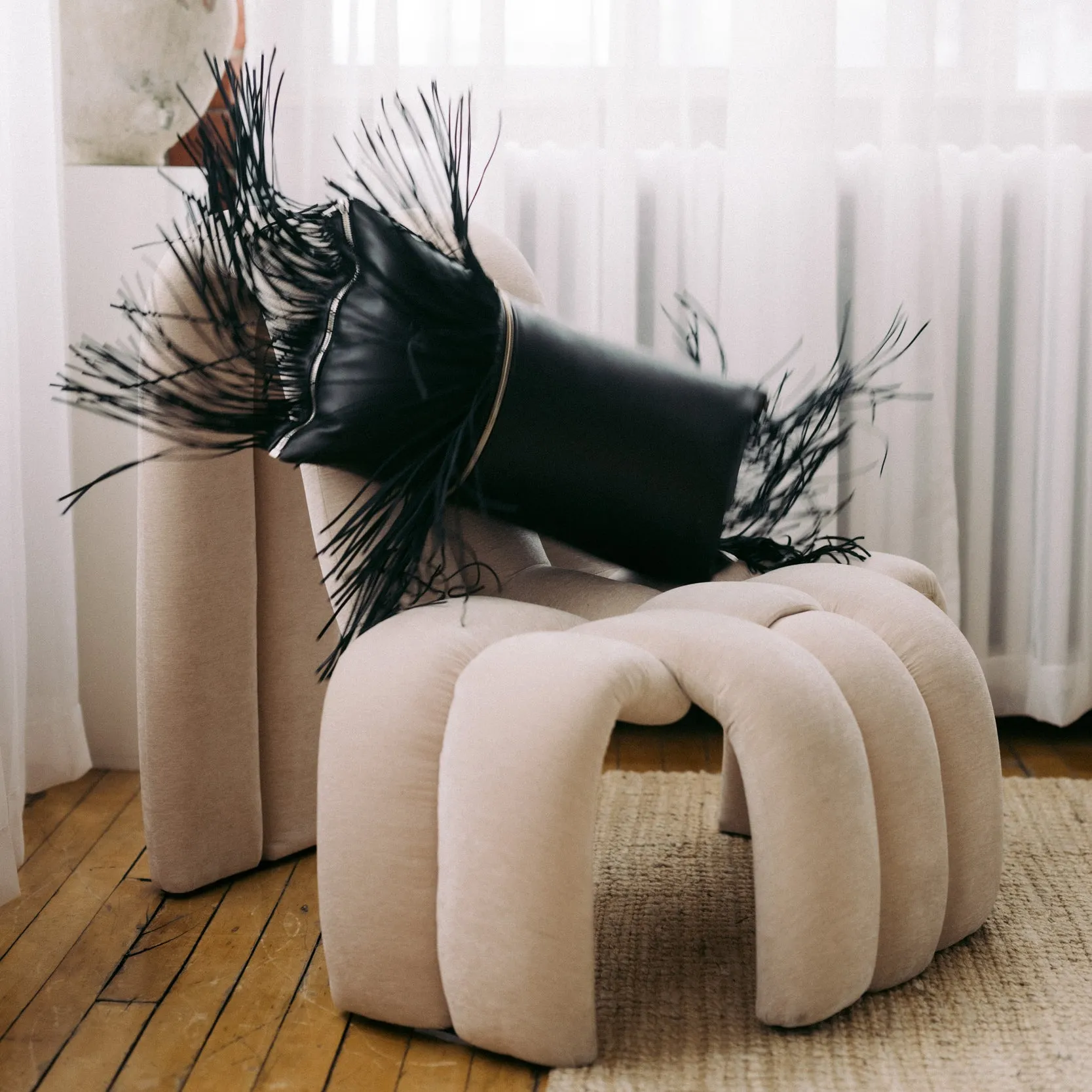 Removable Fringed Pillow