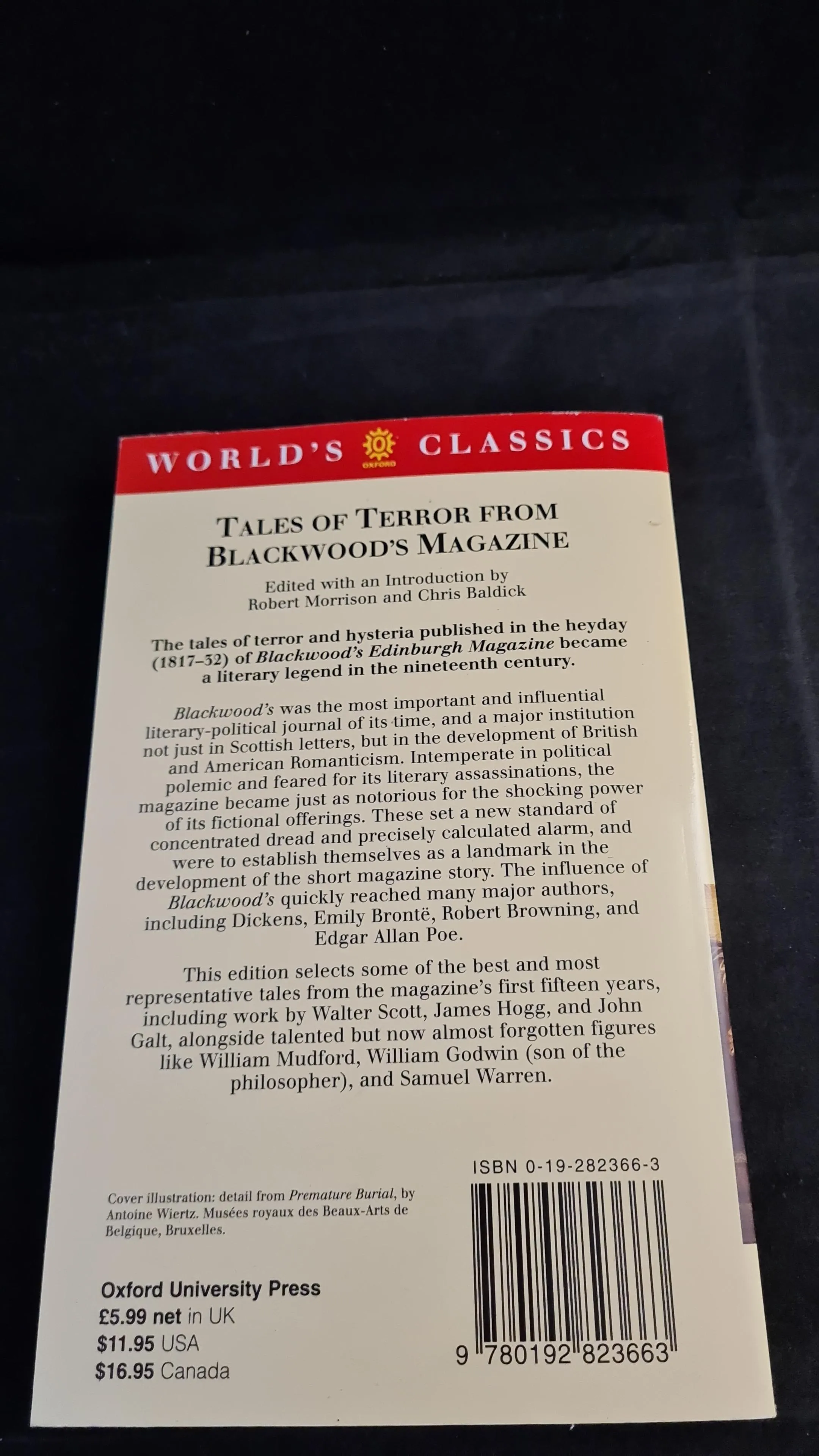 Robert Morrison - Tales of Terror from Blackwood's Magazine, Oxford University, 1995