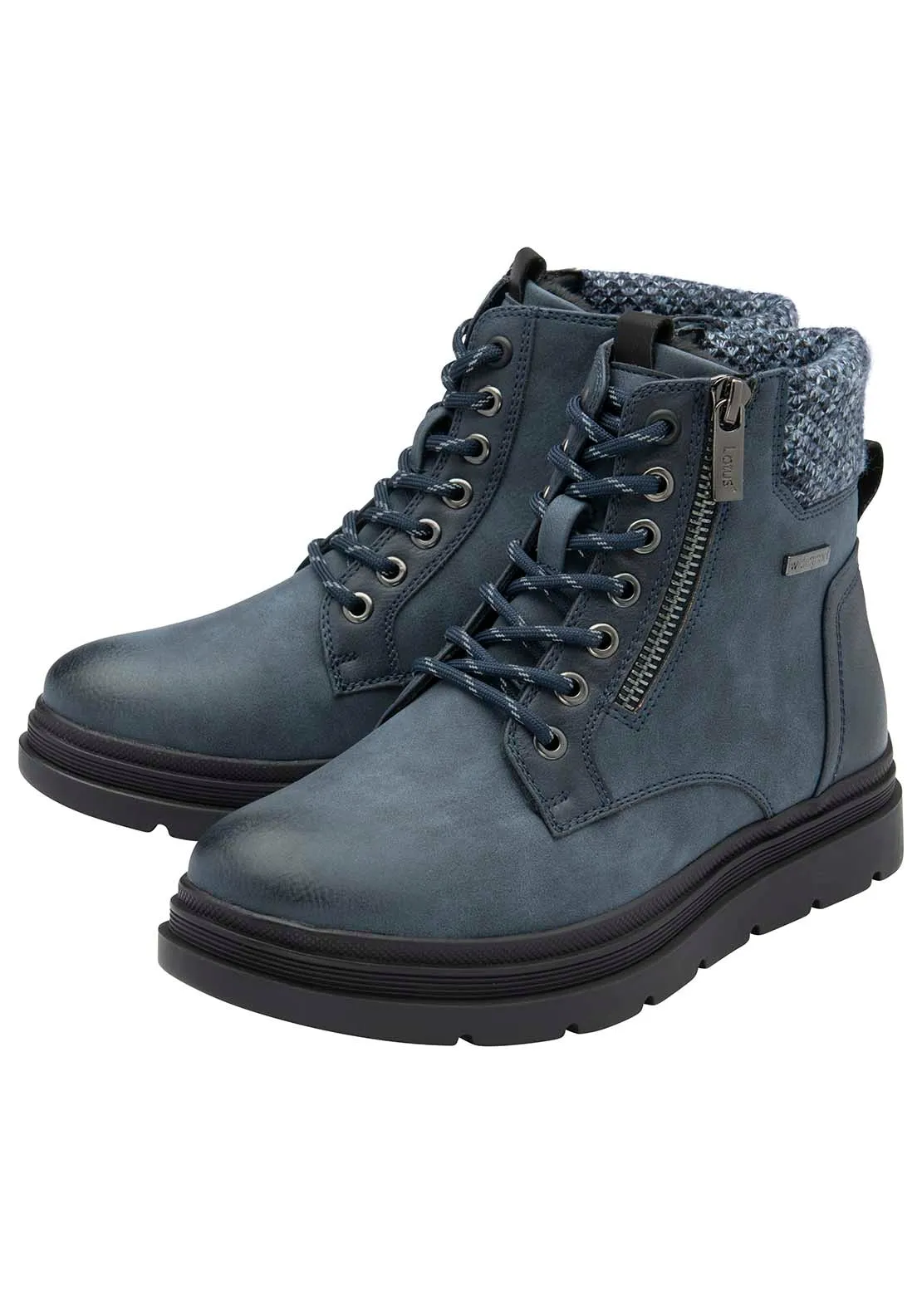 Saundra Ladies Waterproof Ankle Boot - Blue
