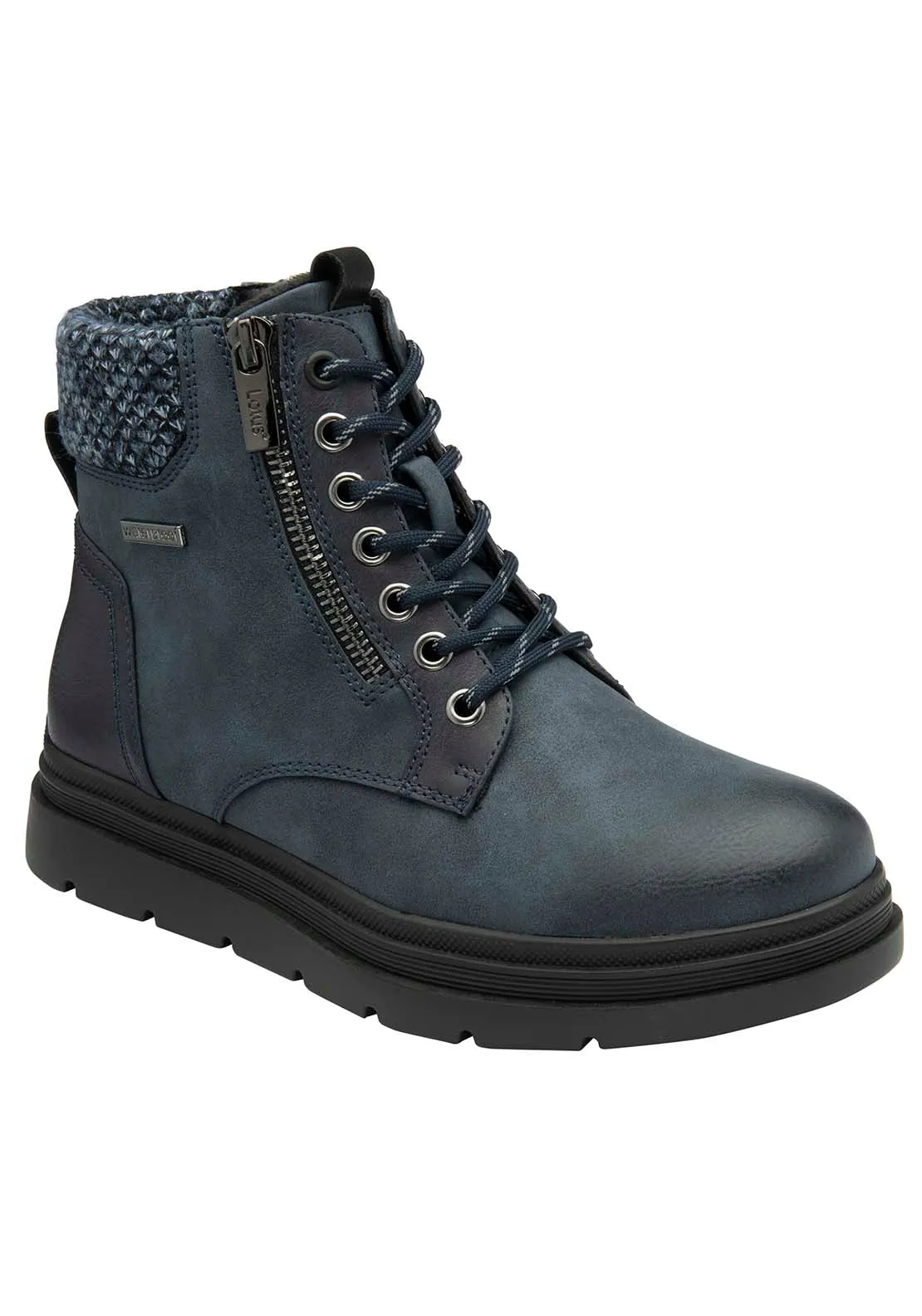 Saundra Ladies Waterproof Ankle Boot - Blue