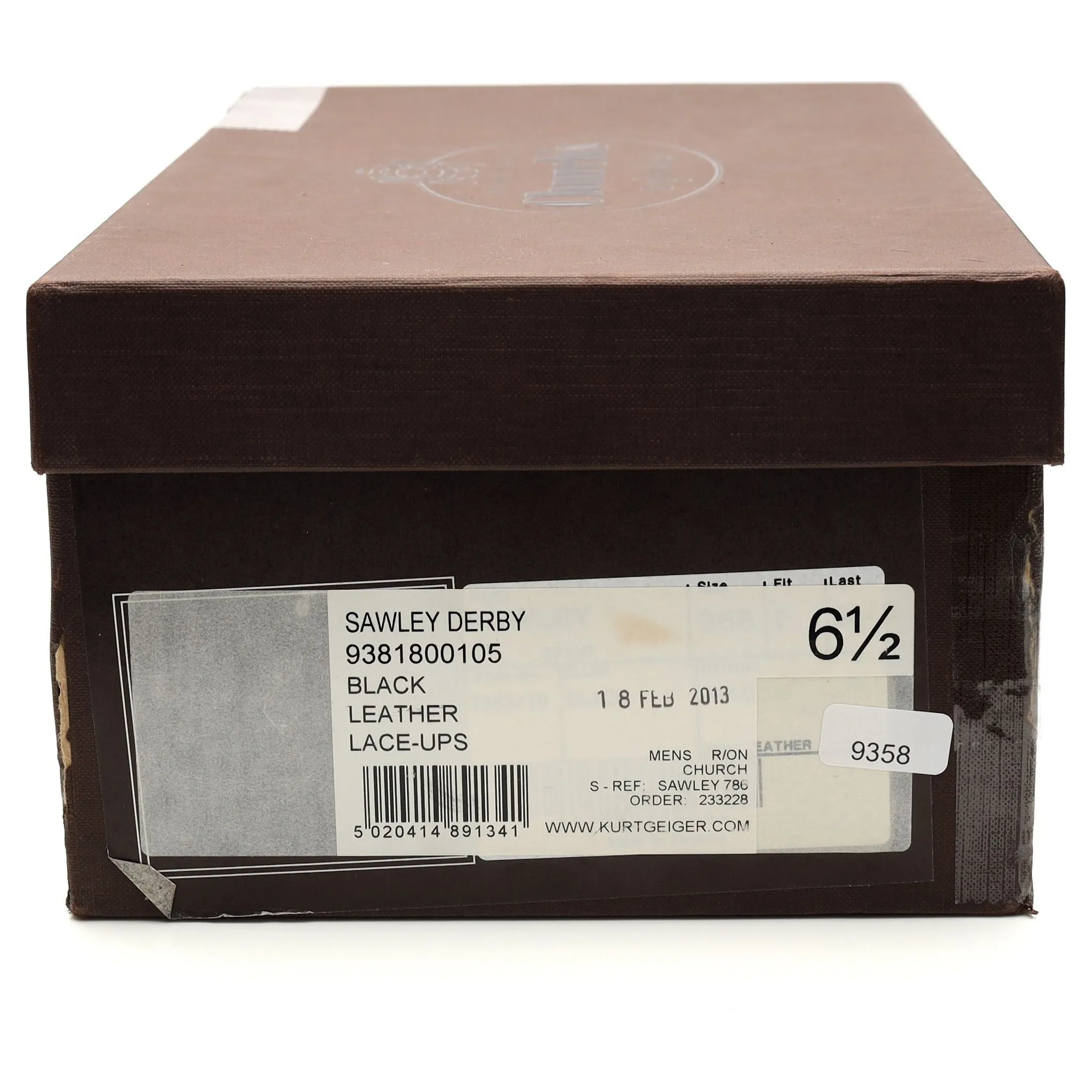 'Sawley' Black Leather Derby UK 6.5 F