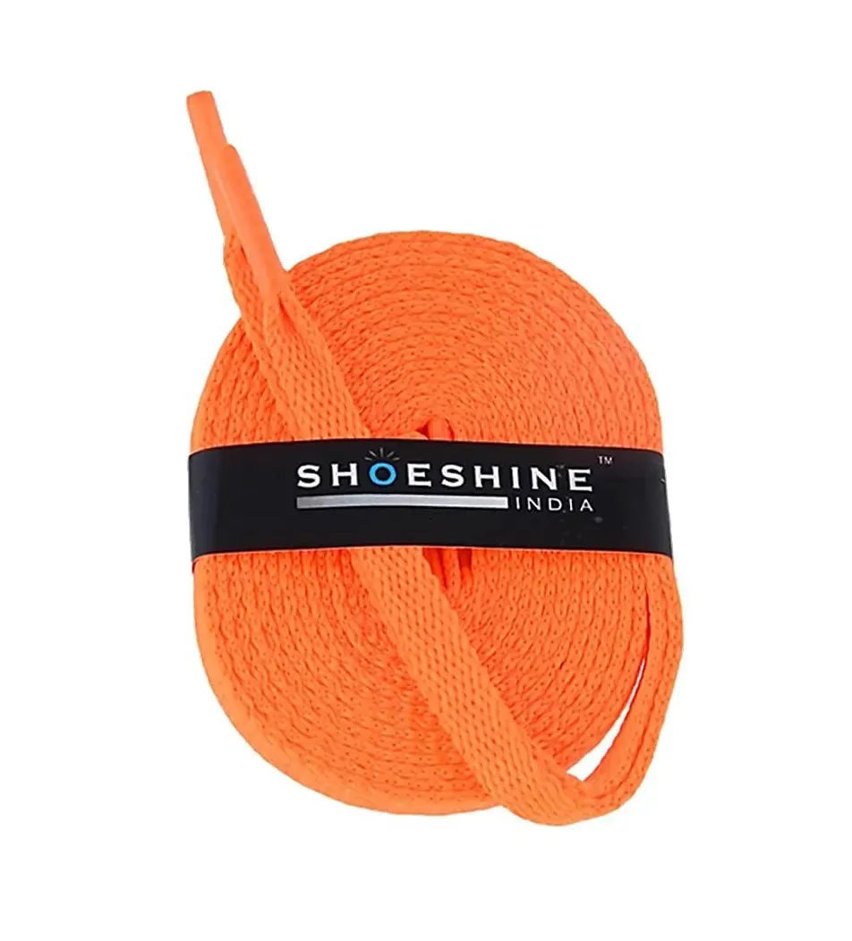 SHOESHINE Flat Shoelace (1 Pair) Red sports and sneaker shoe laces