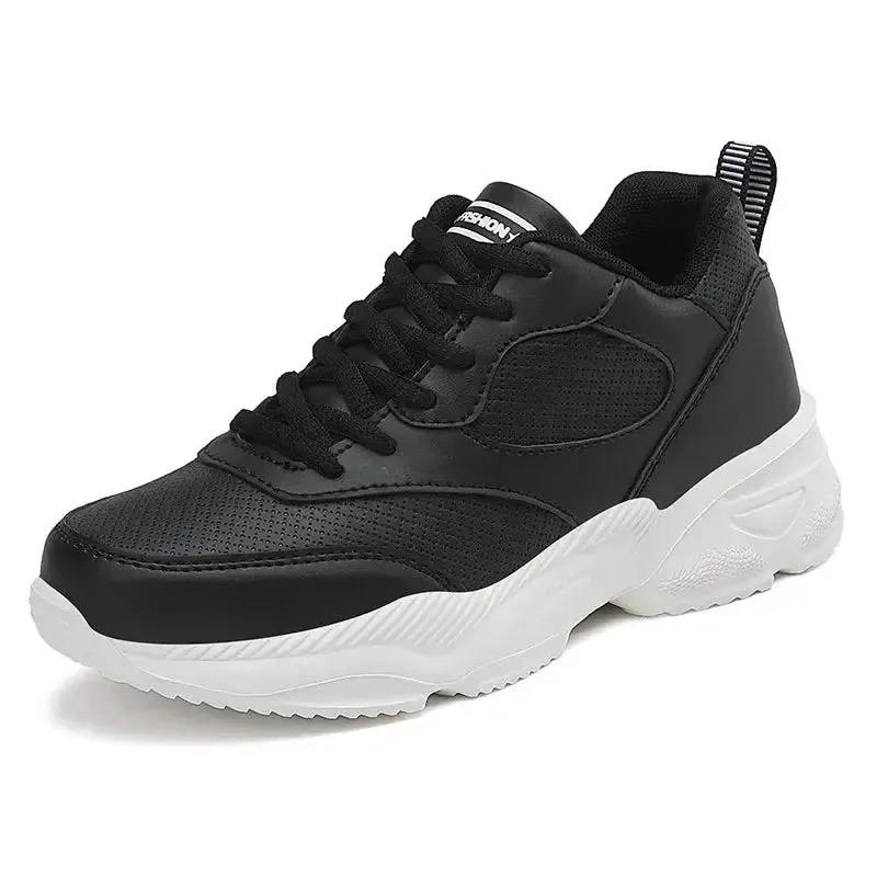 Sports Jogging Shoes  Leather Waterproof Running Shoes Women Lightweight Soft Casual Sneakers