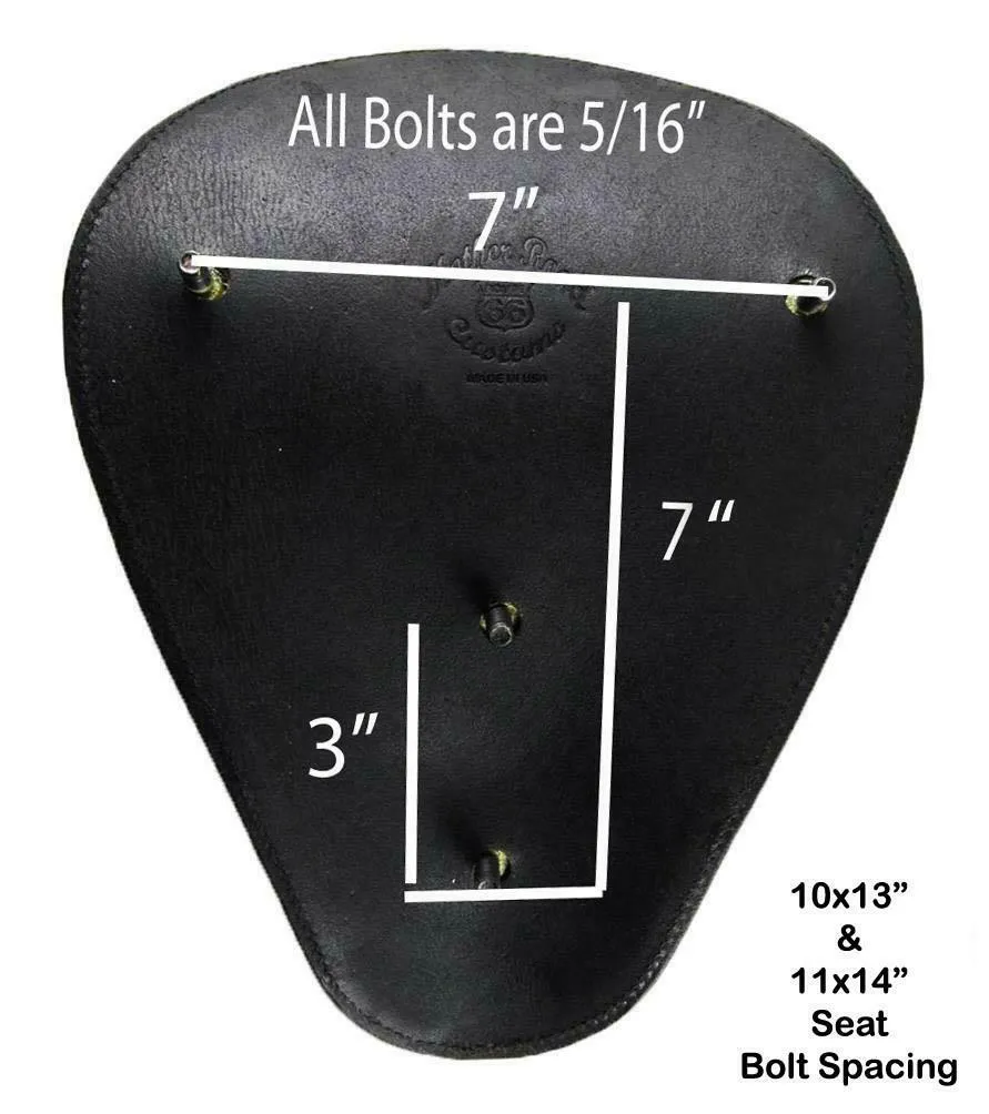 Spring Seat Chopper Bobber Harley Sportster 10x13 AntBrn Gator Snub Nose Leather