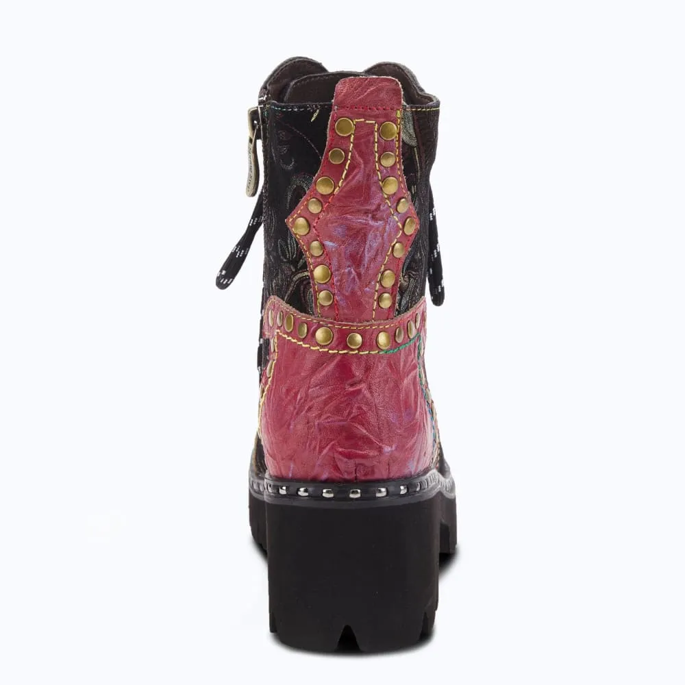 Spring Step Shoes Severe Women's Fabulous Charcoal Multi Leather Boots