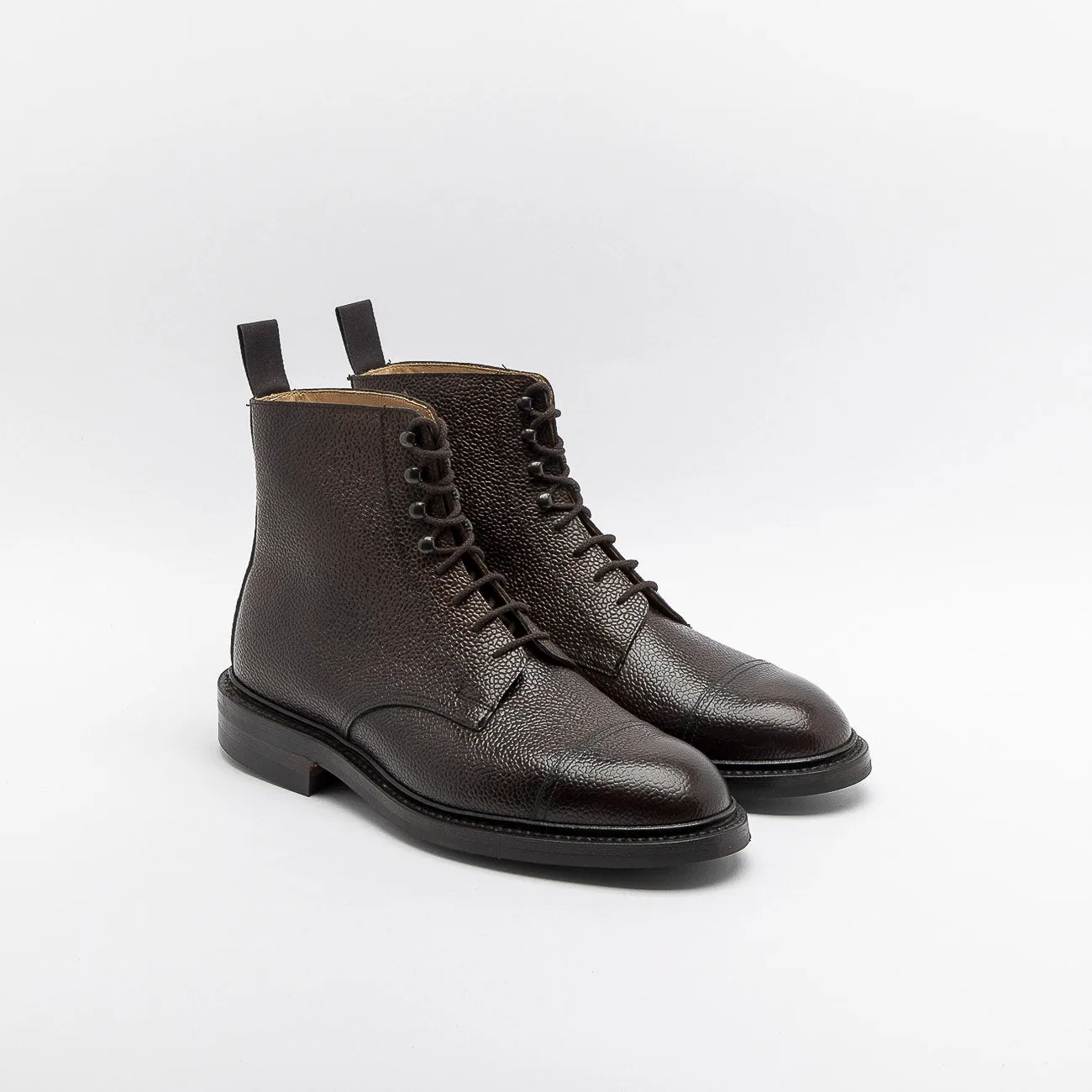Stivale derby Crockett & Jones Coniston in pelle martellata marrone