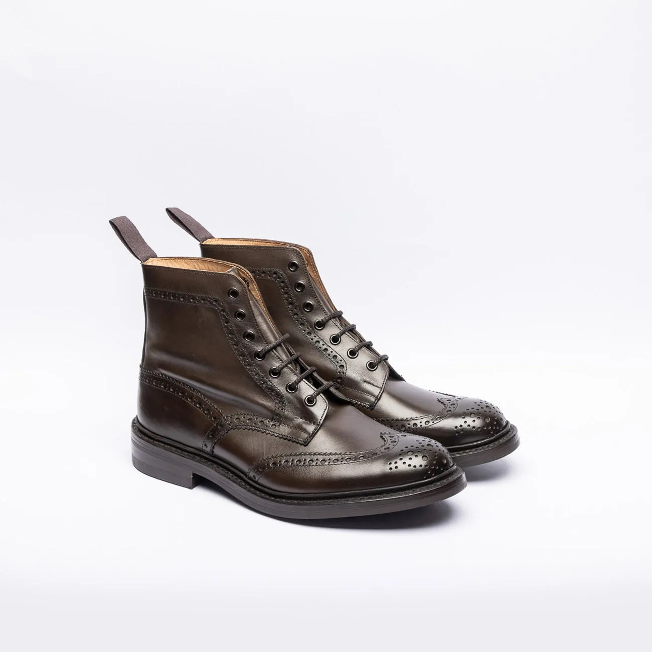 Stivale derby Tricker's Stow in pelle marrone