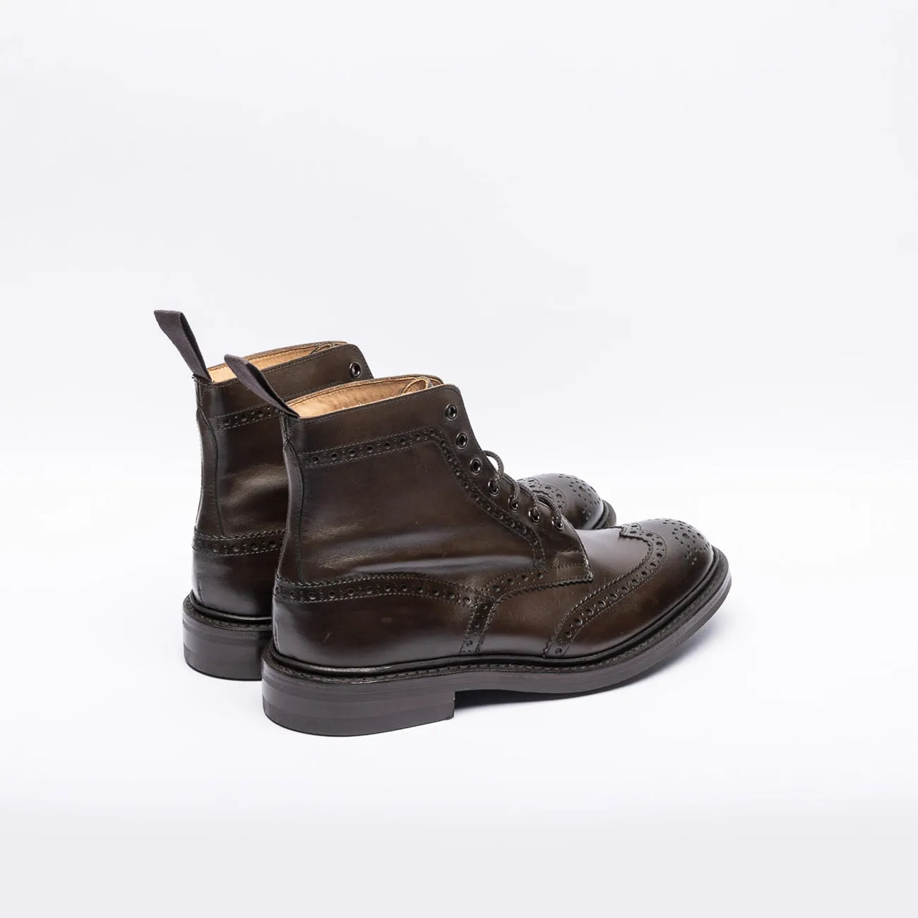 Stivale derby Tricker's Stow in pelle marrone