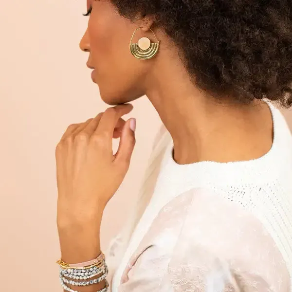 STONE ORBIT EARRING