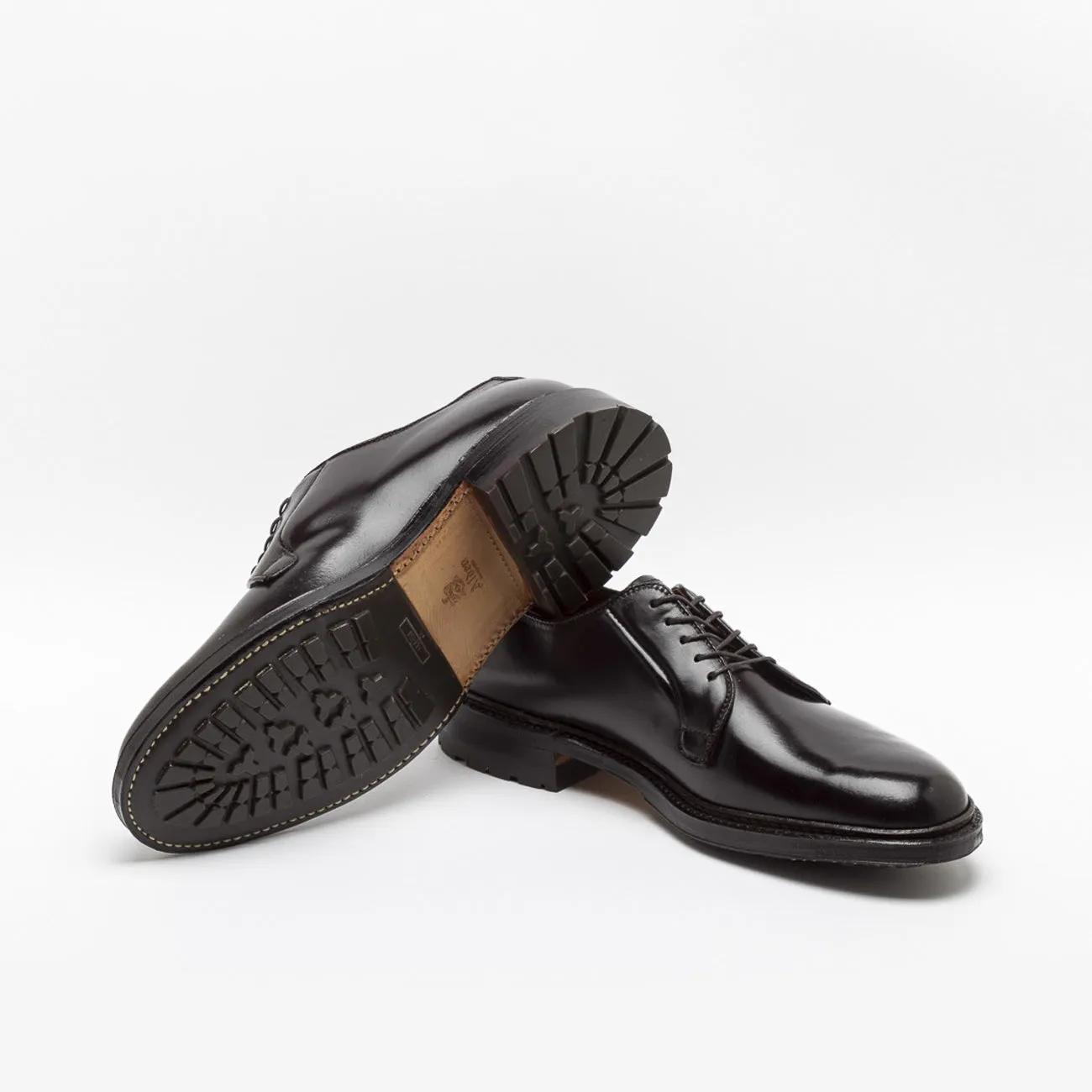 Stringata derby Alden 990 C in pelle di cavallo bordeaux
