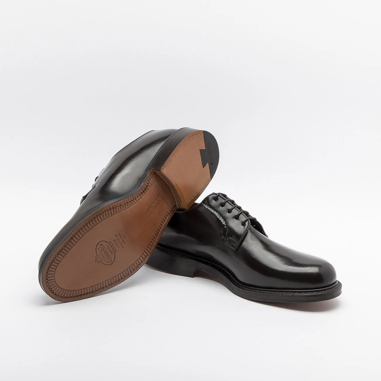 Stringata derby Church's Shannon in pelle spazzolata marrone