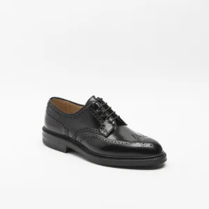 Stringata derby Crockett & Jones Pembroke in pelle spazzolata nera