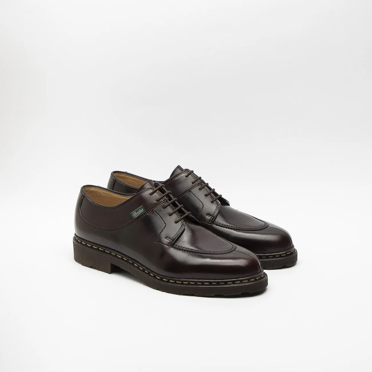 Stringata derby Paraboot Avignon Griff II in pelle di cavallo bordeaux