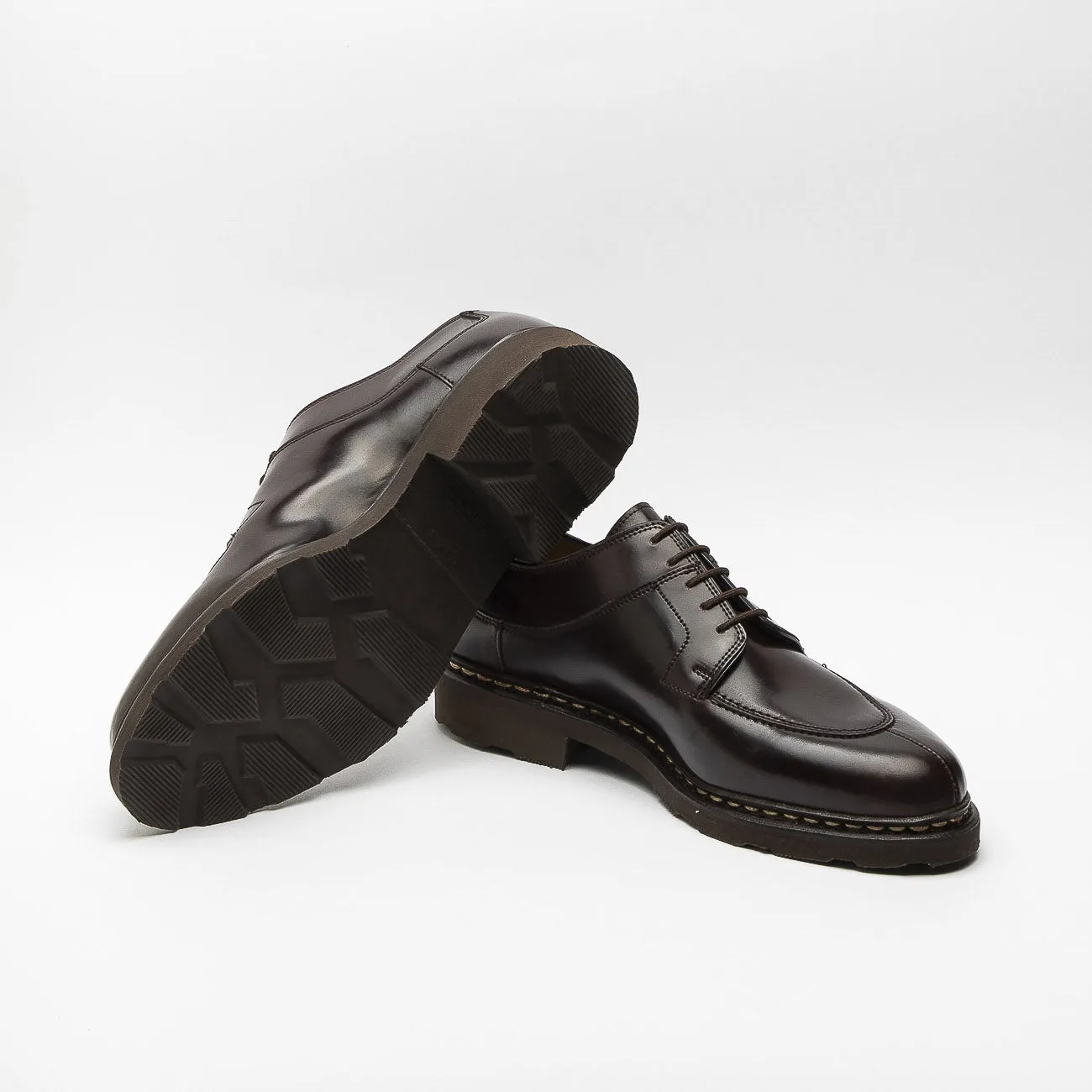Stringata derby Paraboot Avignon Griff II in pelle di cavallo bordeaux