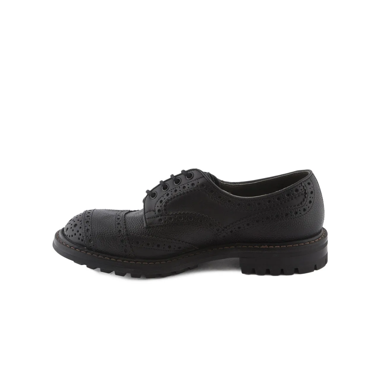 Stringata derby Tricker's Francis 7615 in pelle nera