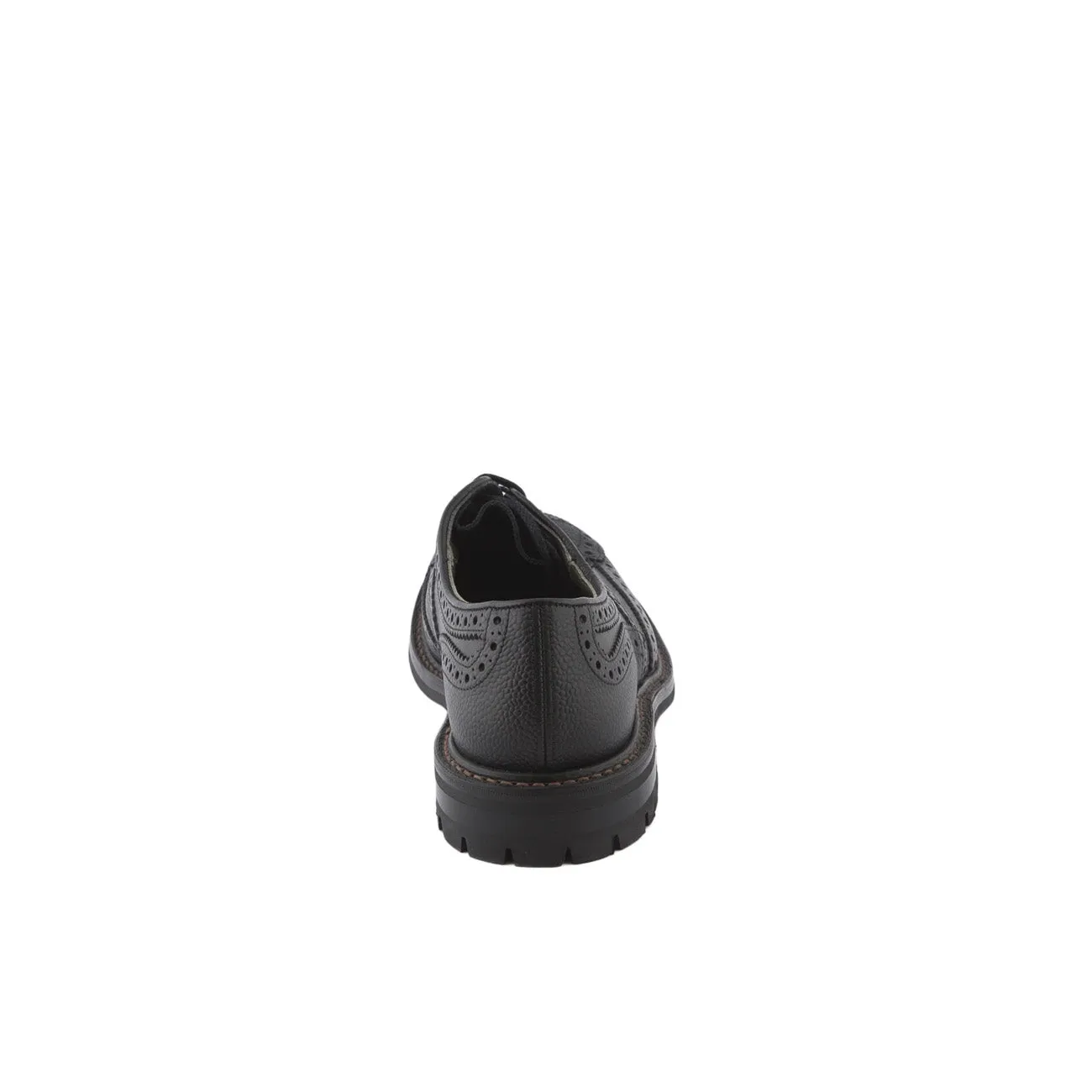 Stringata derby Tricker's Francis 7615 in pelle nera