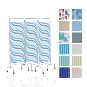 Sunflower 3 Section Mobile Folding Screen with Hygienic Disposable Curtains