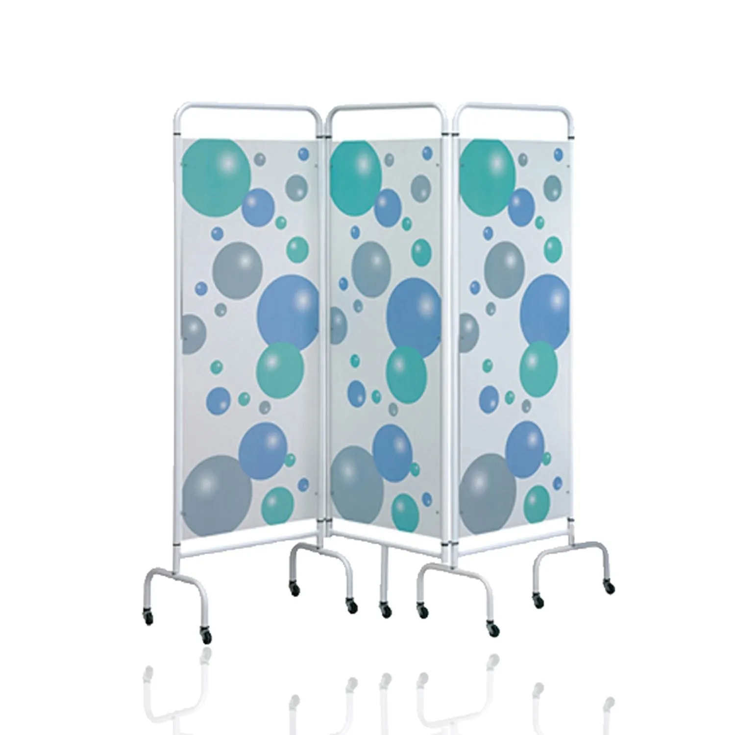 Sunflower 3 Section Mobile Folding Screen with Hygienic Disposable Curtains