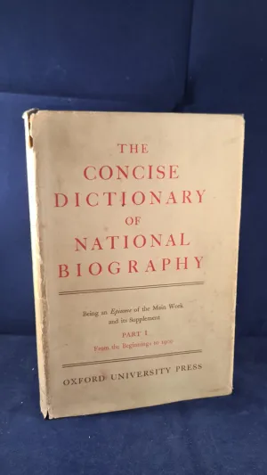 The Concise Dictionary of National Biography Part 1, Oxford University Press, 1969