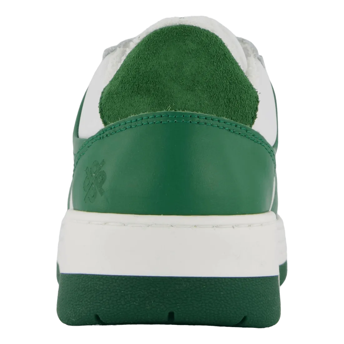 The Ella White Leather/green