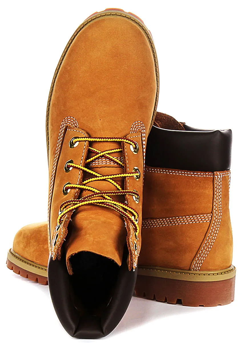 Timberland 12909 6inch Waterproof Boot In Wheat For Junior
