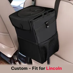 Waterproof Car Trash Can with Lid and Storage Pockets, Custom-Fit For Car, 100% Leak-Proof Car Organizer, Waterproof Car Garbage Can, Multipurpose Trash Bin for Car WALI234