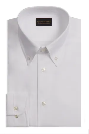 White Button Down Collar Tailored Fit Oxford Shirt
