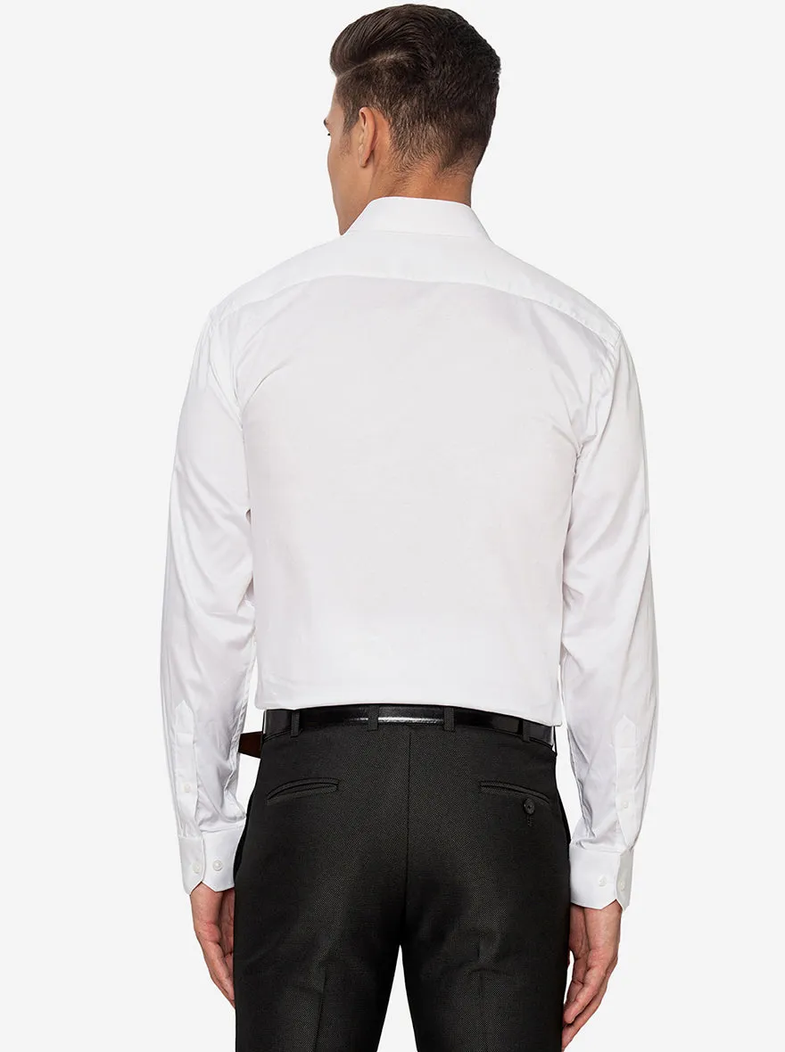 White Solid Regular Fit Formal Shirt | JadeBlue