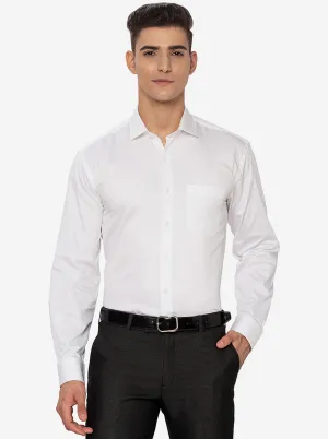 White Solid Regular Fit Formal Shirt | JadeBlue